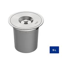LIXEIRA INOX DE EMBUTIR CLEAN 5L