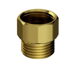 AUMENTO DE LATÃO - ROSCA MACHOXFEMEA 1/2"X10 MM