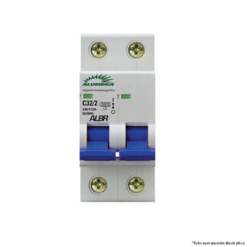 DISJUNTOR DIN BIPOLAR BRANCO 32 AMPERES