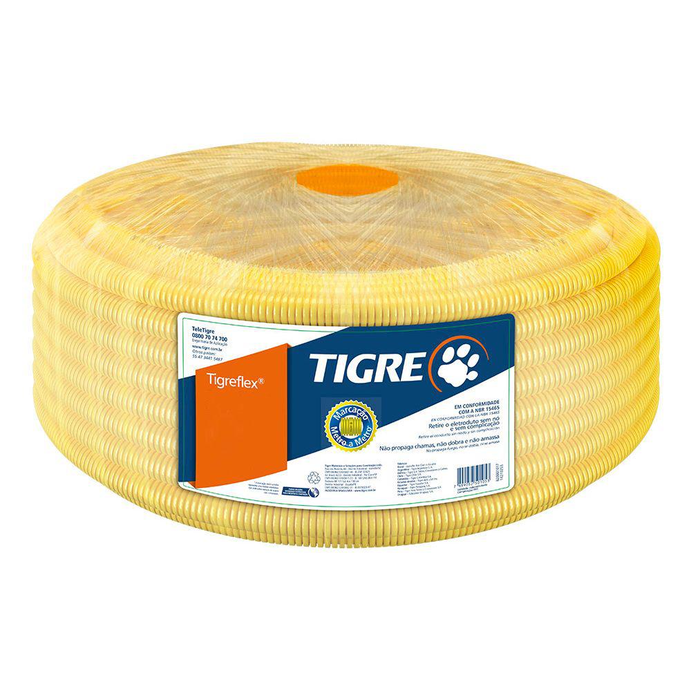 50M MANGUEIRA CORRUGADA AMARELA 1/2" (20MM)
