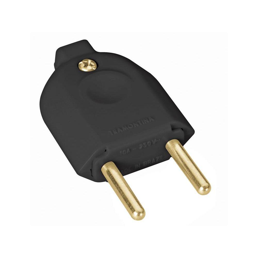 PLUG MACHO 2P PRETO 10A - 57403/002 OU 202
