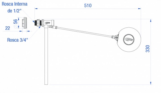 BOIA P/ CX D' ÁGUA (ALTA VAZÃO) 1/2" E 3/4"