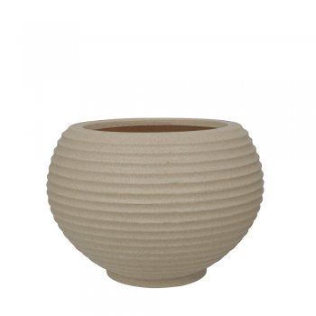 VASO BROMELIA 32X32CM GRANITO AREIA