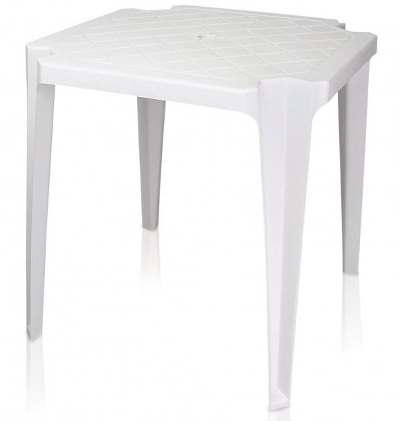 MESA PLAST. MONOBLOCO QUADRADA 70X70
