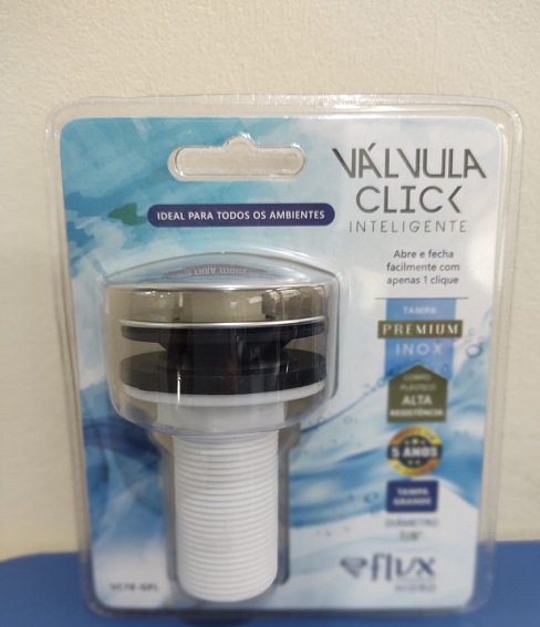 VALVULA CLICK 7/8 INOX/PLASTICO - TAMPA GRANDE VC78-GPL