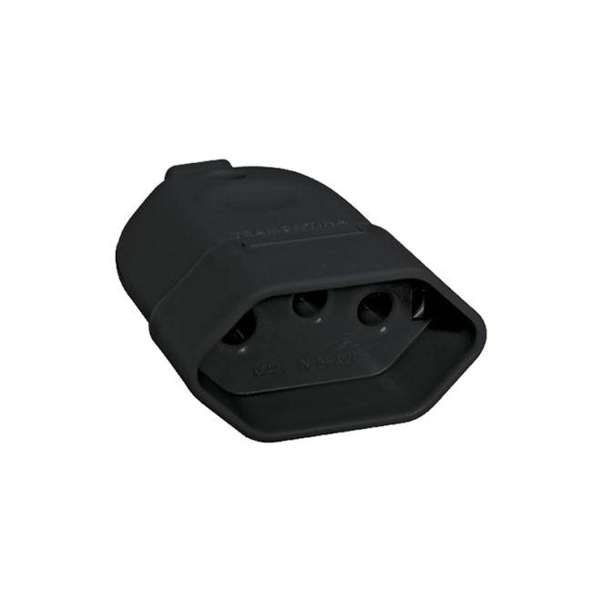 PLUG FEMEA 2P+T PRETO 20A - 57403/055