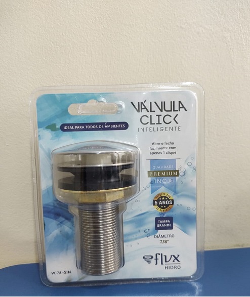 VALVULA CLICK 7/8 INOX - TAMPA GRANDE VC78-GIN