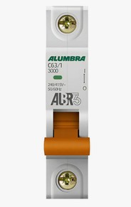 DISJUNTOR DIN MONOPOLAR BRANCO 63 AMPERES