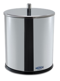 LIXEIRA INOX C/ TAMPA DIAM. 18X23CM 3030/202
