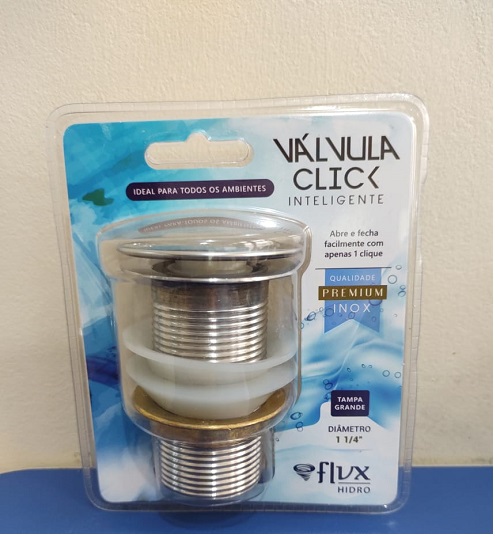VALVULA CLICK 1 1/4 INOX - TAMPA GRANDE VC114-GIN