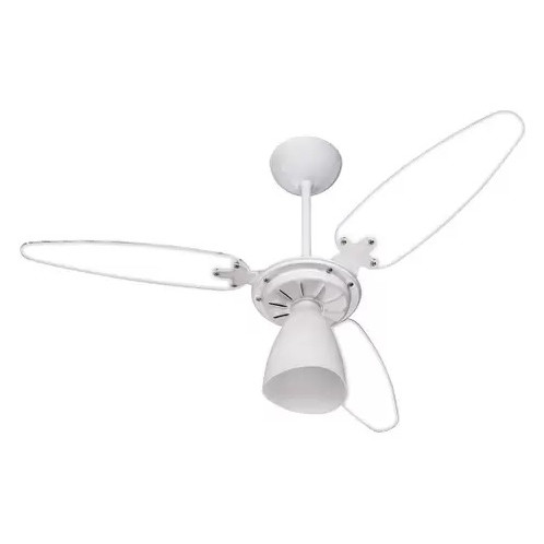 0291- VENTILADOR WIND PERA BRANCO 3 PAS MOGNO