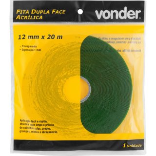 FITA DUPLA FACE ACRILICA 12MM X 20M