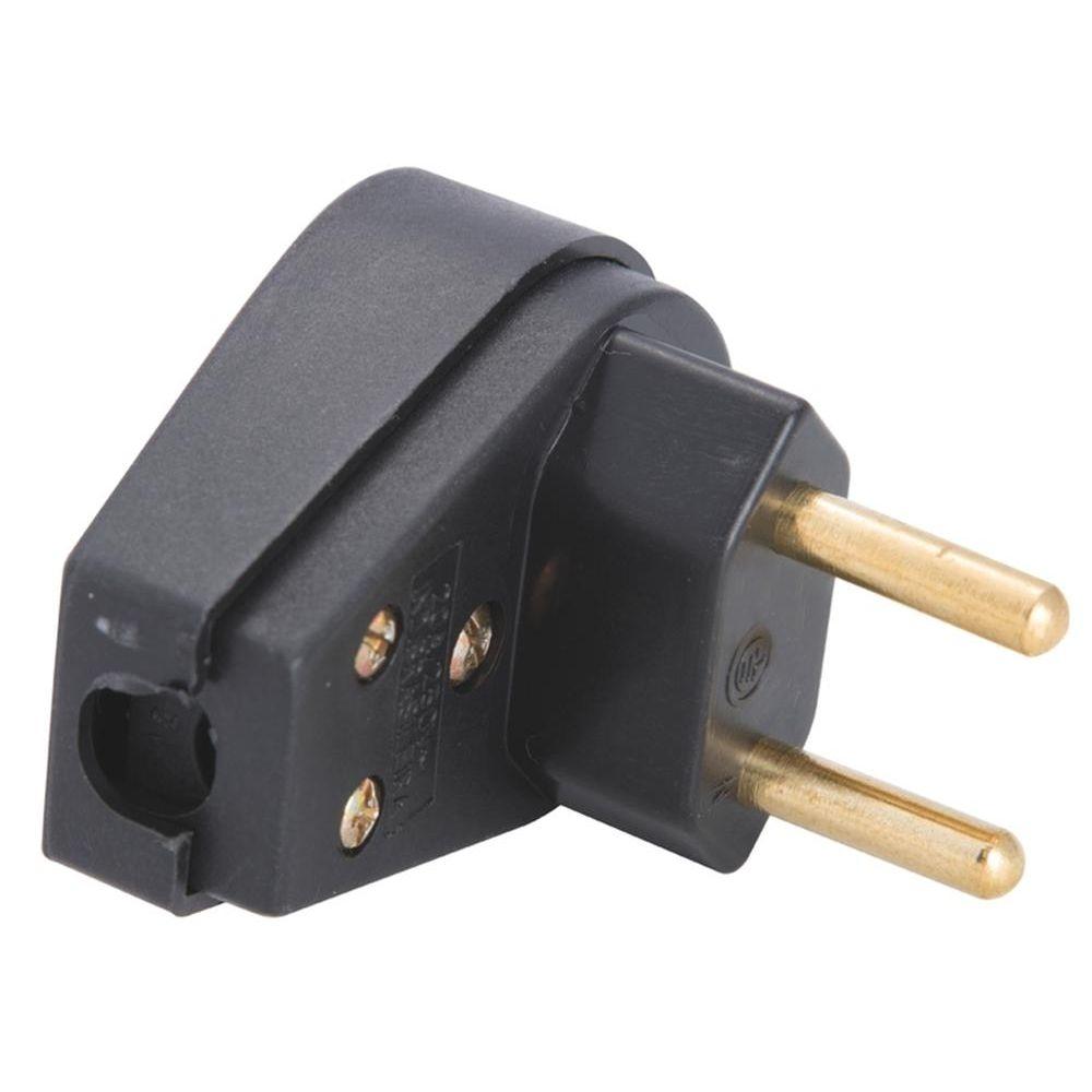 PLUG MACHO ANGULAR 90° 2P 20A PRETO - 57403/009