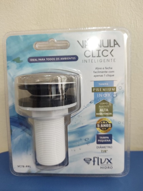 VALVULA CLICK 7/8 INOX/PLASTICO - TAMPA PEQ. VC78-PPL