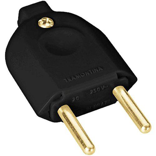 PLUG MACHO 2P PRETO 20A - 57403/004